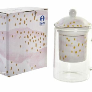 TAZA INFUSIONES CRISTAL Y PORCELANA "BLOOM" 300ML
