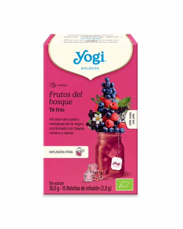 te frío con frutos del bosque